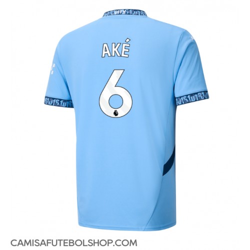 Camisa de time de futebol Manchester City Nathan Ake #6 Replicas 1º Equipamento 2024-25 Manga Curta